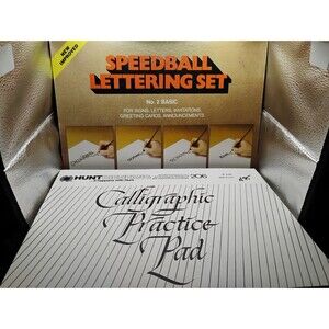 Vintage Speedball Lettering Set No.2 Basic Never Used Still Sealed #3062